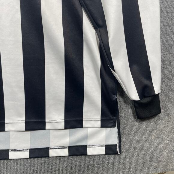 Smitty 1/4 Zip Referee Shirt Men's 2XL Black/White Long Sleeve Stretch Mesh - Picture 3 of 9
